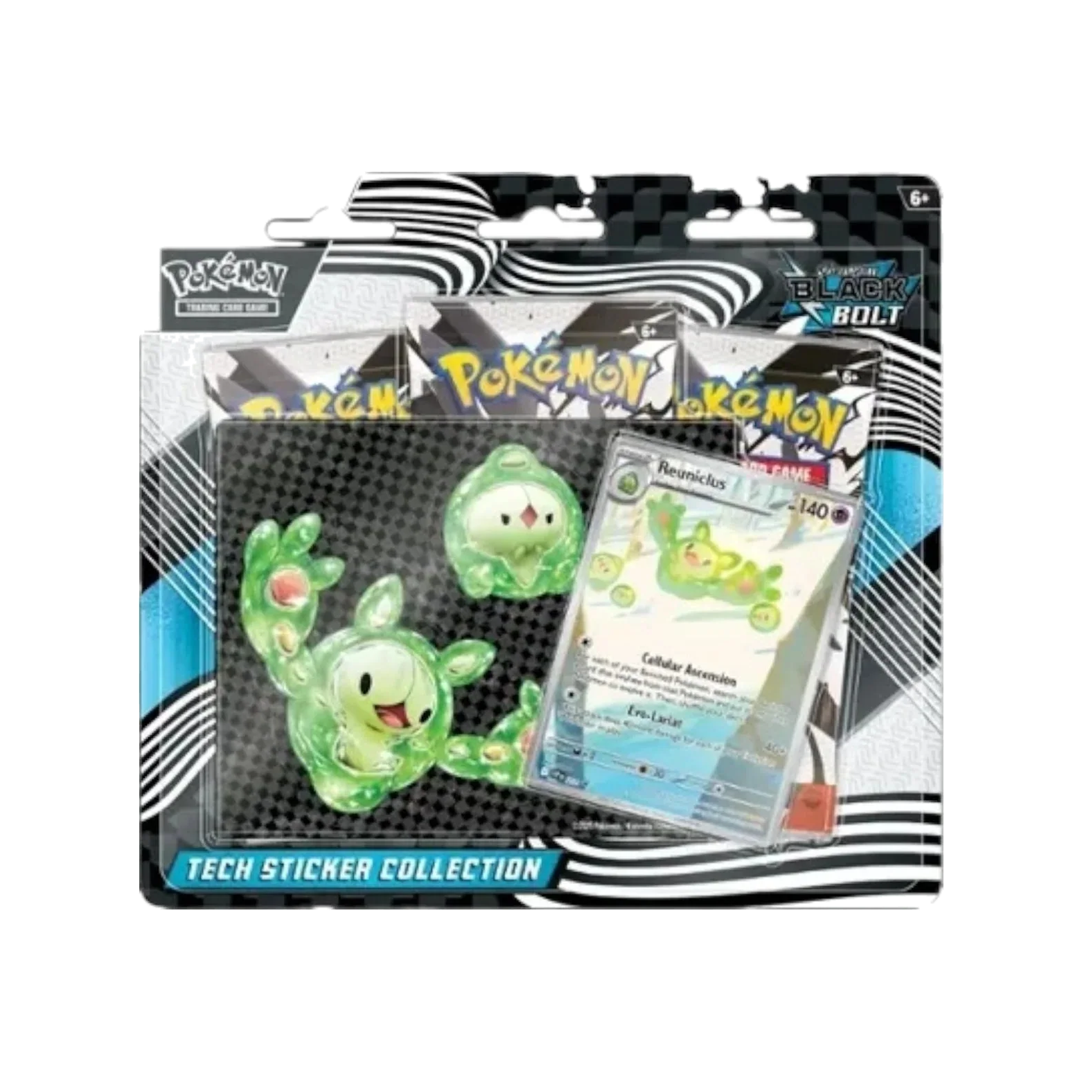 Pokémon TCG Black Bolt Tech Sticker Collection – 3 Packs