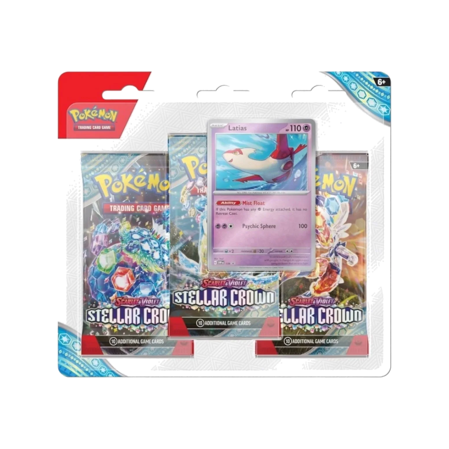 Pokémon TCG Scarlet & Violet—Stellar Crown 3-Pack Blister - Assorted Promo