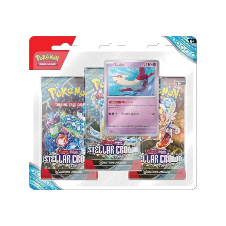 Pokémon TCG Scarlet & Violet—Stellar Crown 3-Pack Blister - Assorted Promo