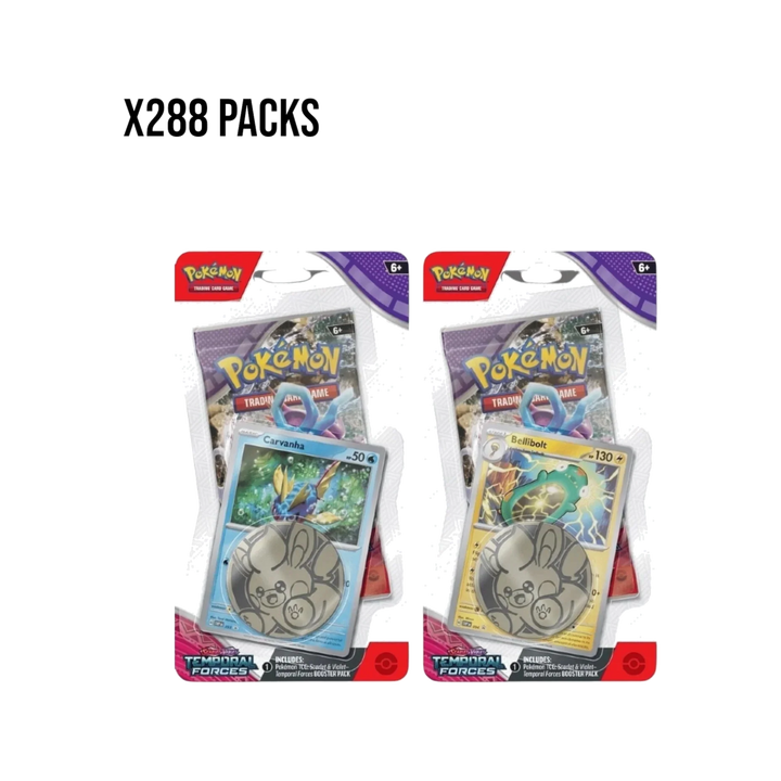 Pokémon TCG Scarlet & Violet—Temporal Forces Checklane Blister Case — 288 Count
