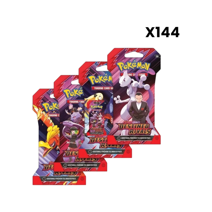Pokémon TCG: Scarlet & Violet—Destined Rivals Sleeved Booster Pack Case – 144 Packs