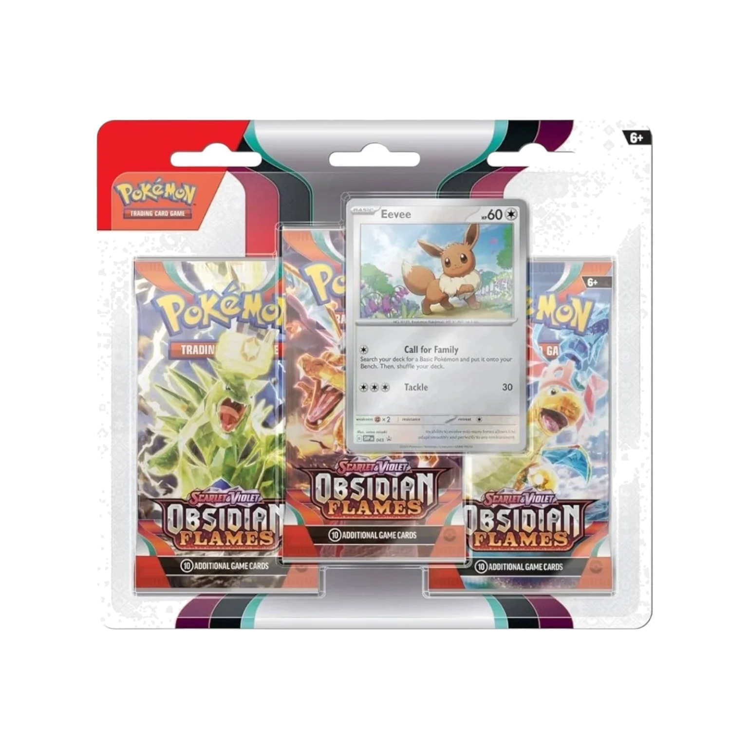 Pokémon TCG: Scarlet & Violet—Obsidian Flames 3-Pack Blister – Eevee