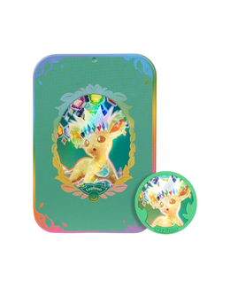 Pokémon TCG: Terastal Gathering Leafeon Metal Storage Tin - Simplified Chinese