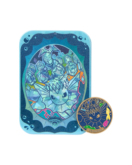 Pokémon TCG: Terastal Gathering Vaporeon Metal Storage Tin - Simplified Chinese