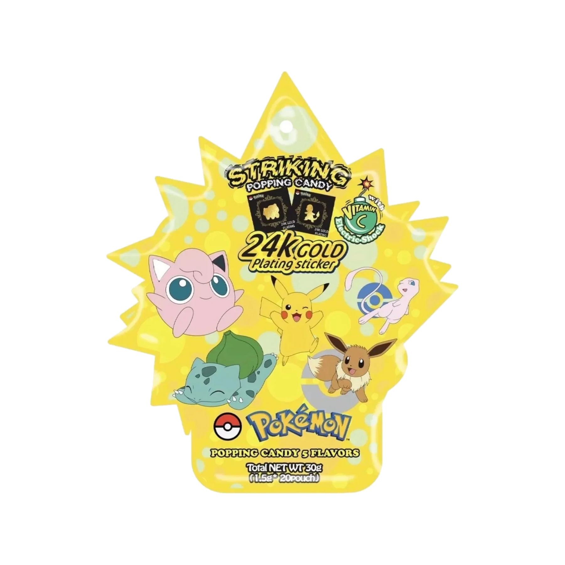 Pokémon: Striking Popping Candy 1 Pack with 24K Gold Sticker - Korean [Discontinued]