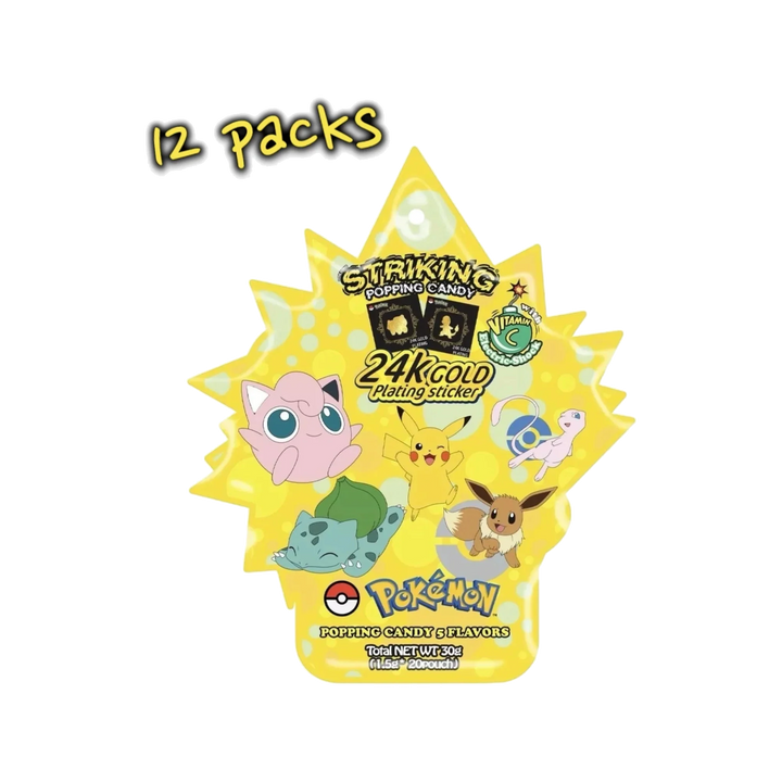 Pokémon: Striking Popping Candy 12-Pack Bundle with 24K Gold Sticker - Korean [Discontinued]