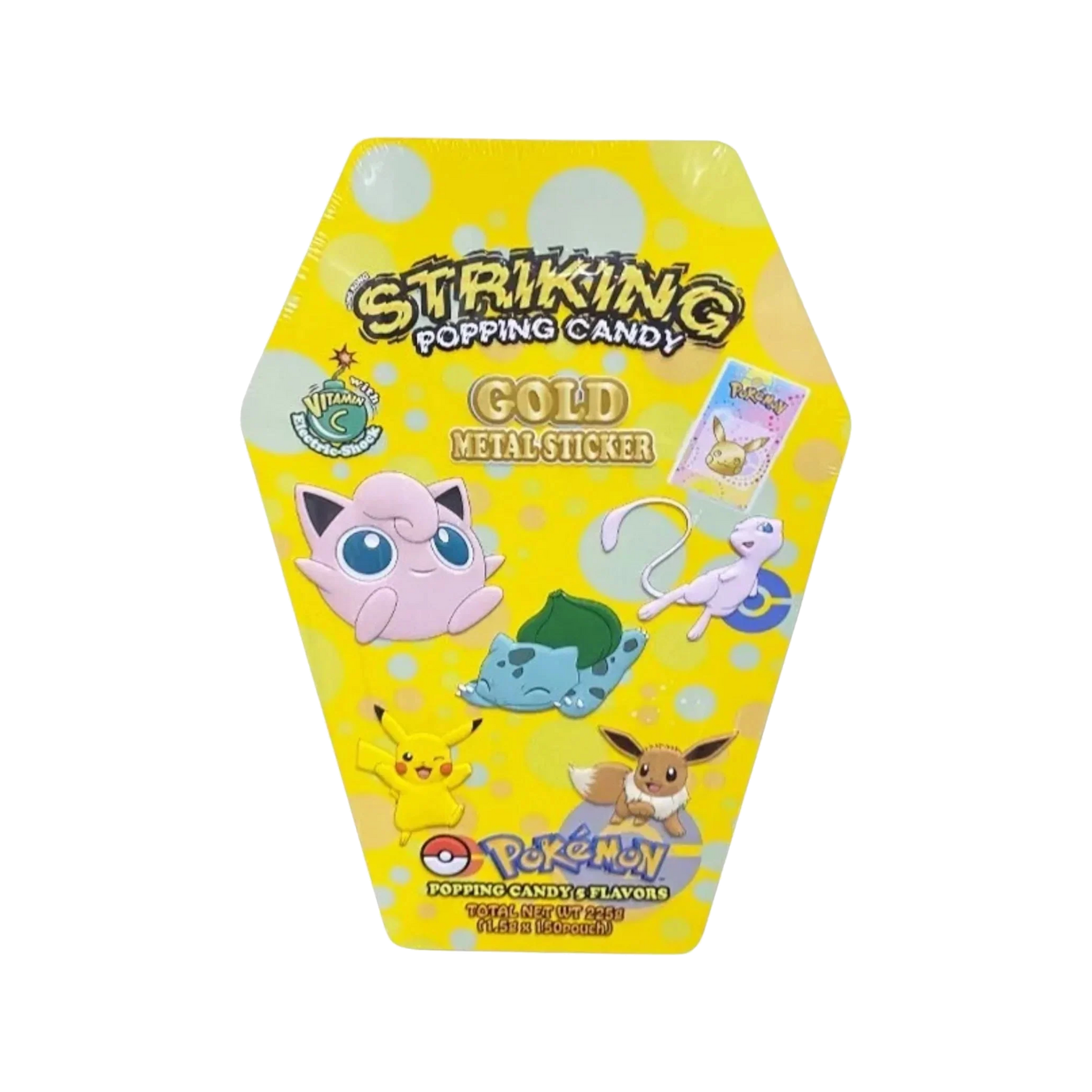 Pokémon: Striking Popping Candy Tin Case with 24K Gold Sticker – Korean