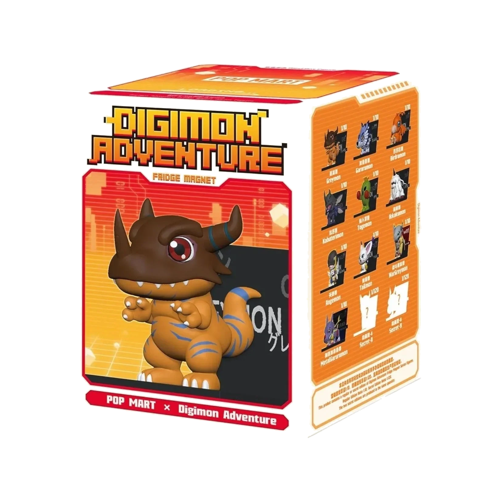 POP MART Digimon Adventure Fridge Magnet Series Figures Blind Box