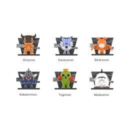 POP MART Digimon Adventure Fridge Magnet Series Figures Blind Box