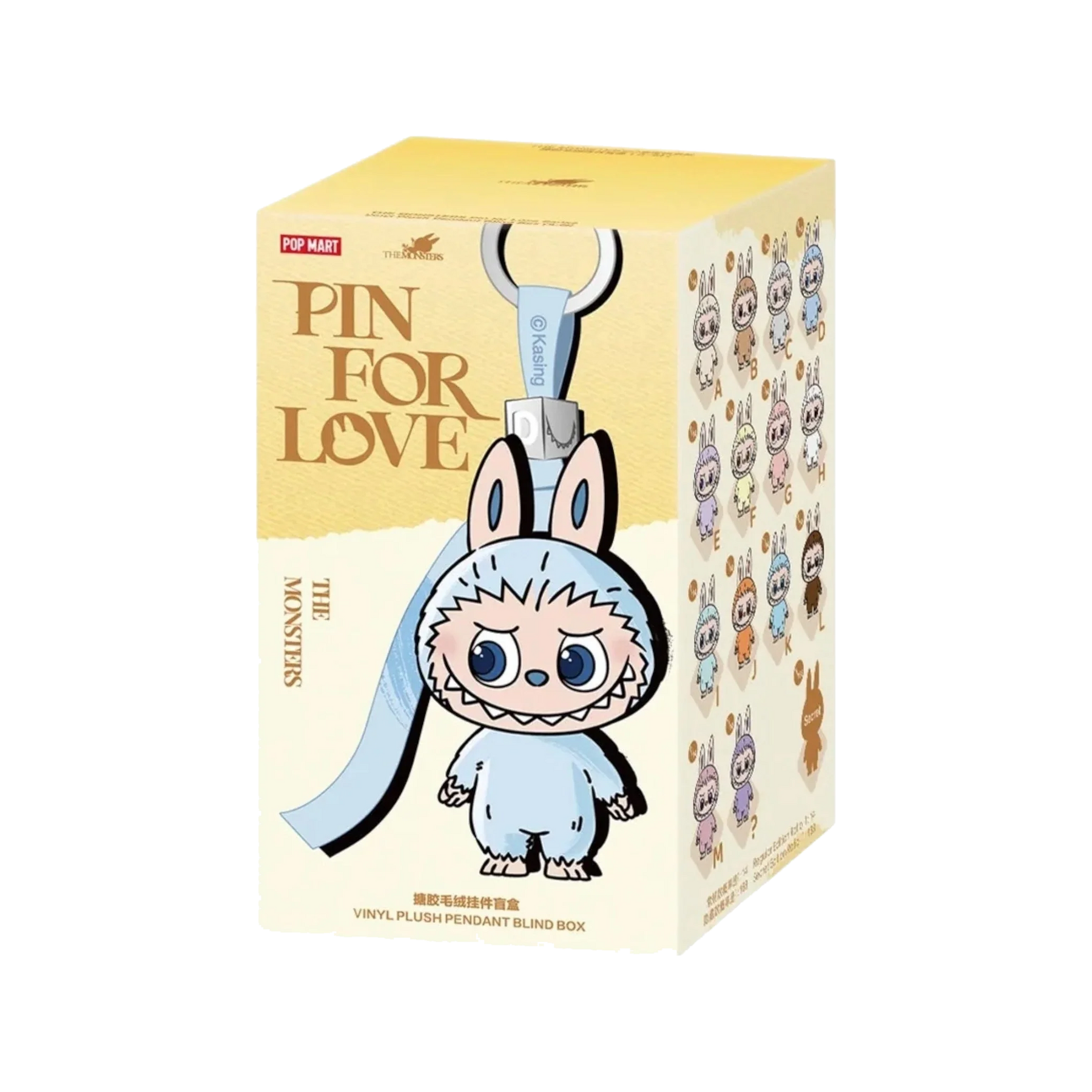 POP MART THE MONSTERS Labubu Pin for Love Vinyl Plush Pendant Blind Box A–M