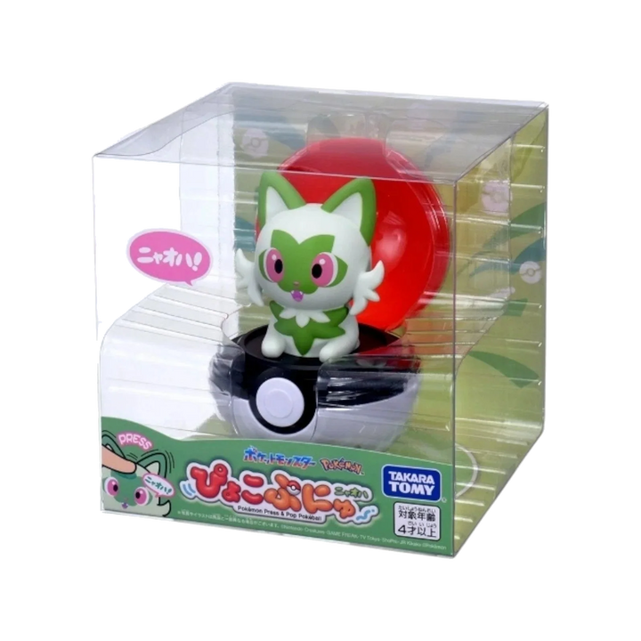 Takara Tomy: Pokémon - Pyoko Punyu "Press & Pop" Sprigatito Pokeball